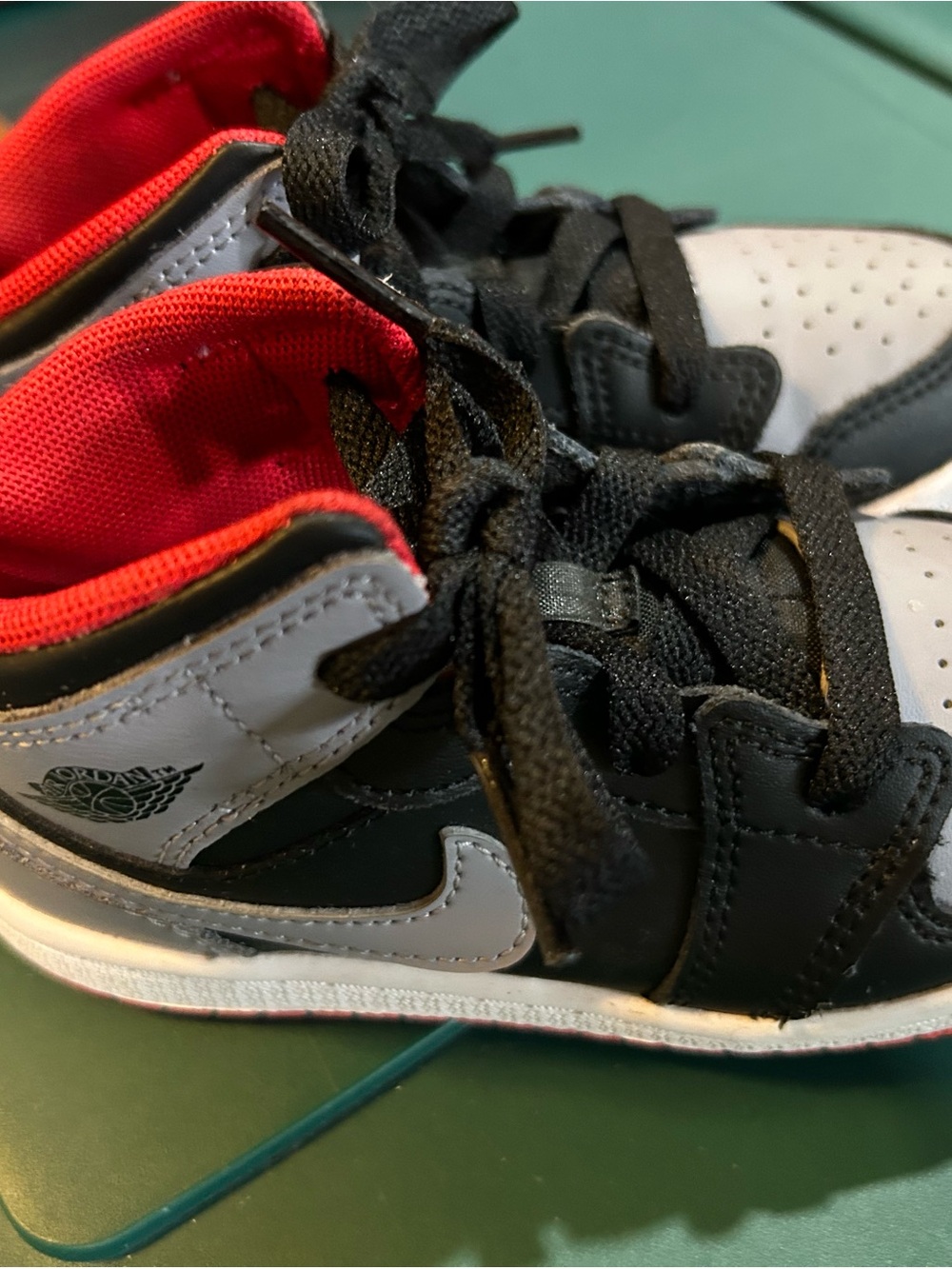Nike Kids Black, Gray & Red High-Top Sneakers size 9c